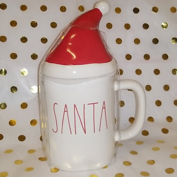 Rae Dunn Other - NEW Rae Dunn SANTA coffee mug w santa hat topper